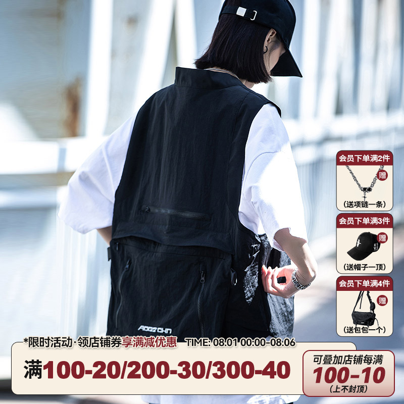 AOGZ国潮牌夏季工装马甲