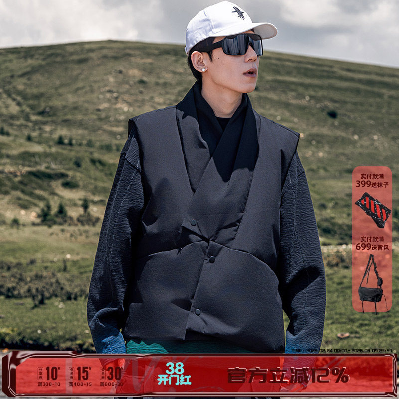 AOGZ三防羽绒服马甲男女秋冬2025新款情侣白鸭绒坎肩外套外穿背心