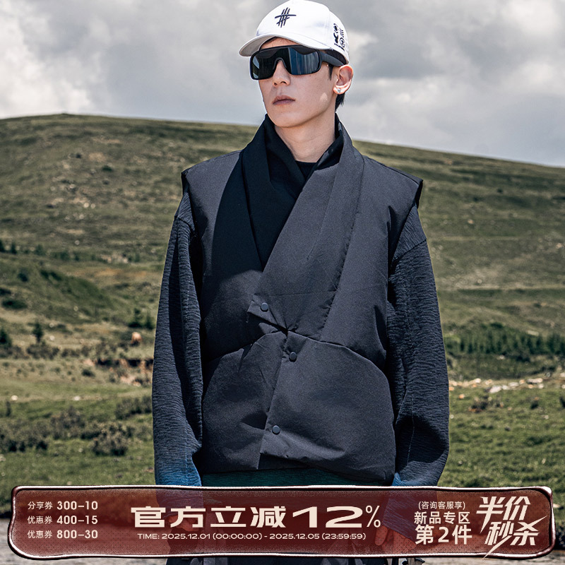 AOGZ三防羽绒服马甲男女秋冬2025新款情侣白鸭绒坎肩外套外穿背心