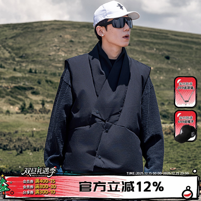 AOGZ三防羽绒服马甲男女秋冬2025新款情侣白鸭绒坎肩外套外穿背心