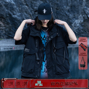 AOGZ马甲男款2025新款工装多口袋薄款户外坎肩马夹机能风战术背心