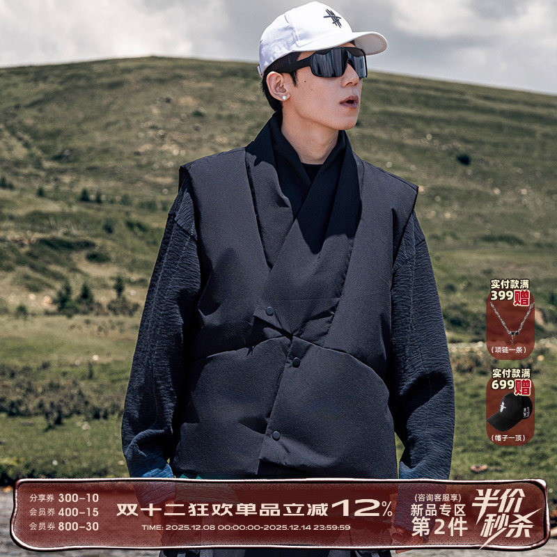 AOGZ三防羽绒服马甲男女秋冬2025新款情侣白鸭绒坎肩外套外穿背心