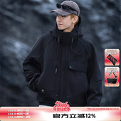 冬90白鸭绒美式 AOGZ工装 连帽羽绒服男2025新款 加厚保暖女冲锋外套