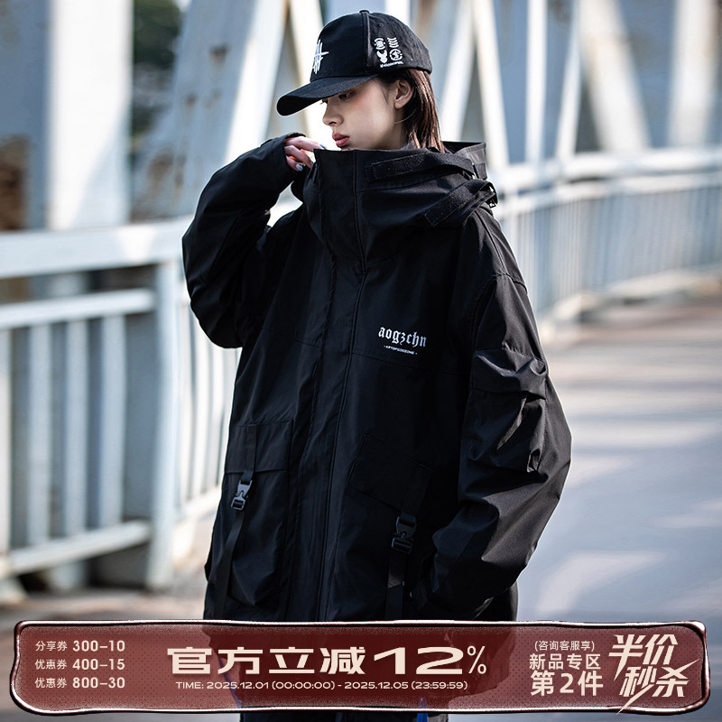 AOGZ工装外套情侣装机能风冲锋衣