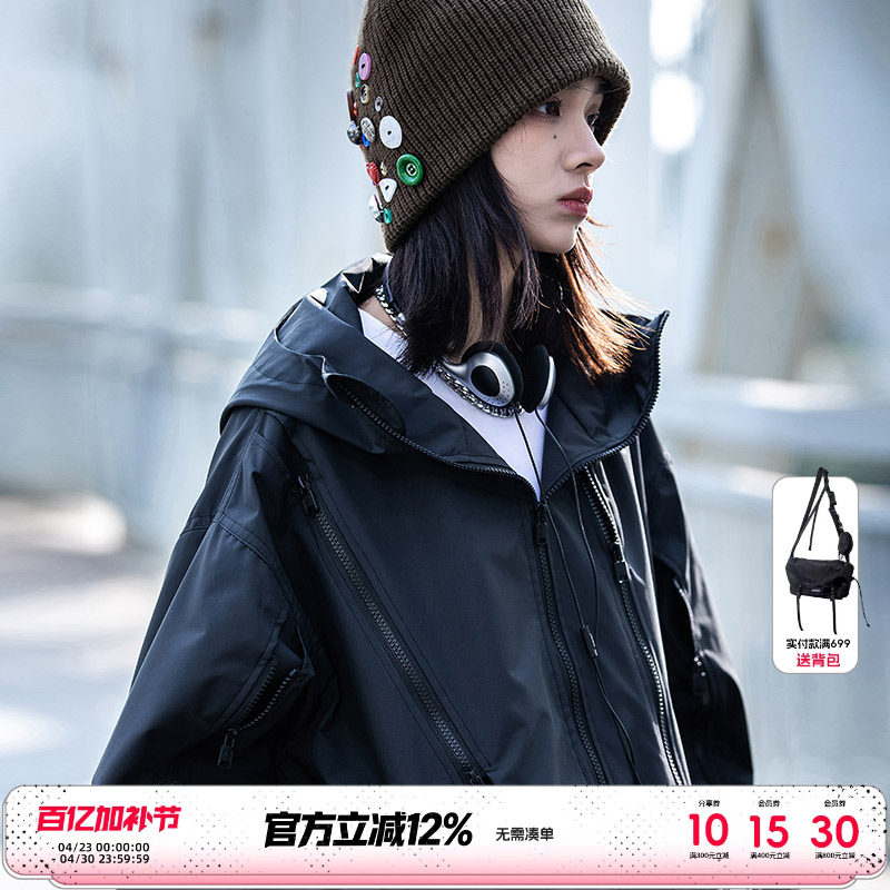 AOGZ国潮牌机能风工装外套男春秋款加绒加厚山系夹克情侣冲锋上衣