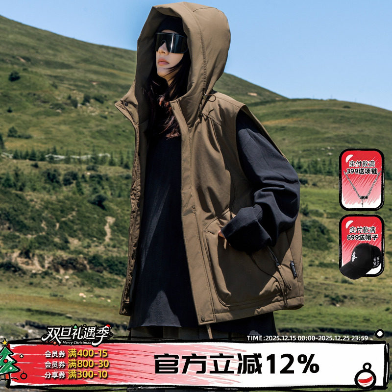 AOGZ白鸭绒羽绒马甲2025新款