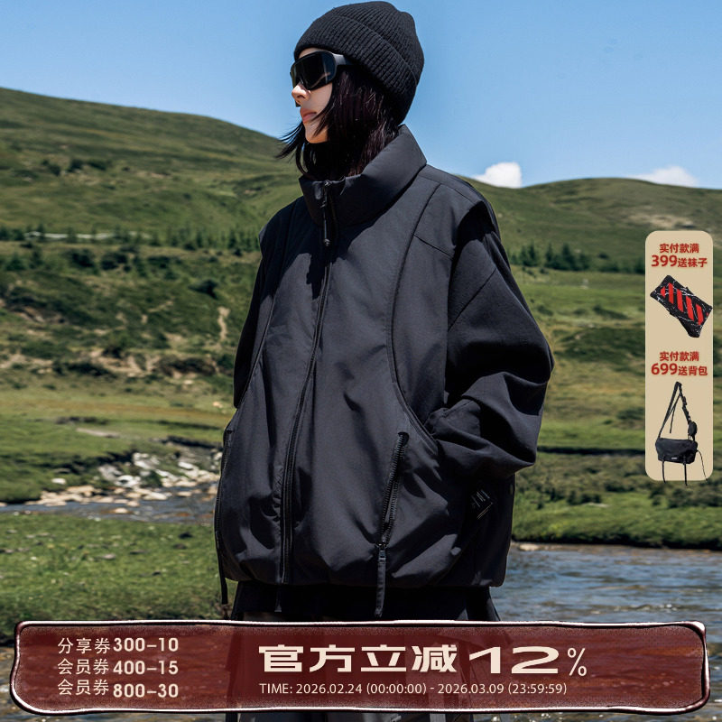 AOGZ羽绒马甲2025新款男女冬爆款90鸭绒无袖背心外穿保暖工装外套