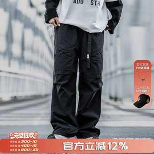 冲锋长裤 小彬国潮户外休闲机能工装 多口袋防风束脚伞兵裤 男冬季 裤