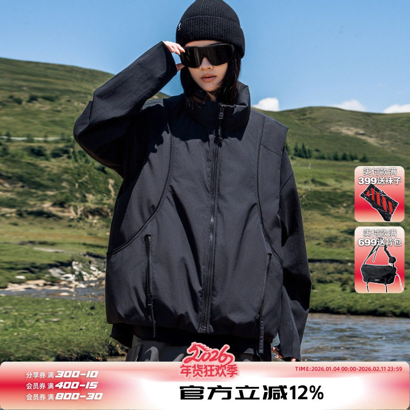 AOGZ羽绒马甲2025新款男女冬季无袖坎肩户外潮牌美式情侣立领外套
