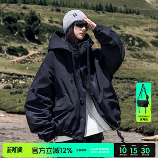 夹克外套男女秋春新款 工装 情侣户外机能冲锋衣潮 痞帅短款 AOGZ美式