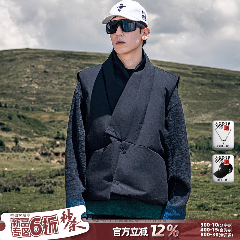 AOGZ三防羽绒服马甲男女秋冬2025新款情侣白鸭绒坎肩外套外穿背心