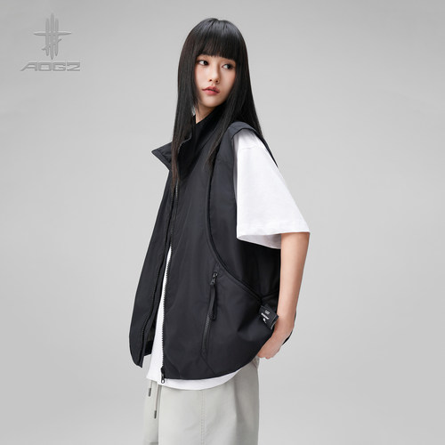 AOGZ机能风工装马甲男女春夏新款