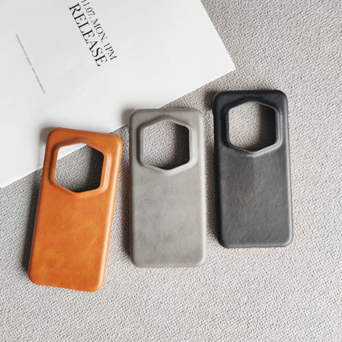 新品素皮适用荣耀magic7/8/6/RSR保时捷设计手机壳WIN/RT大孔magic5/6/7/8/pro半包硬壳至臻版皮质保护套