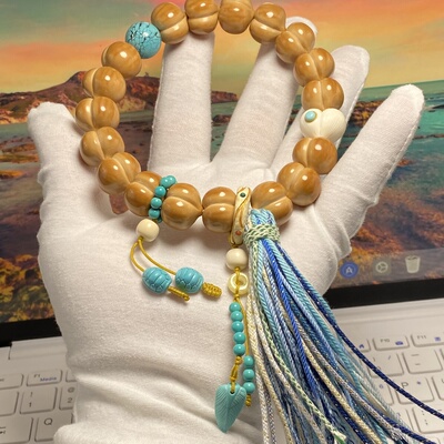 猴头手工大尺寸屁桃 精品毕业级 聚宝盆雕刻高油性高密度男女手链