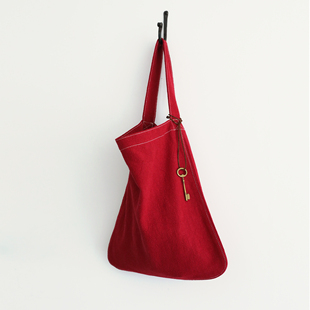 arts艺术家风日系亚麻手拎单肩托特包女士休闲包