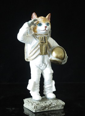 客厅太空人宇航员招财猫礼品摆件