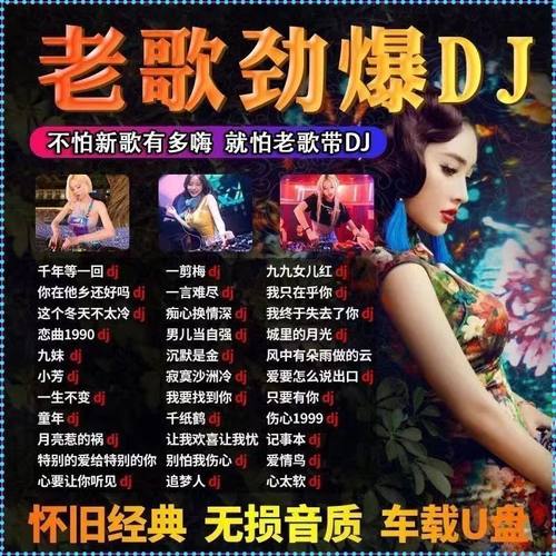老歌DJ车载音乐U盘精选成名金曲全dj百听不腻老歌网红新唱无损MP3