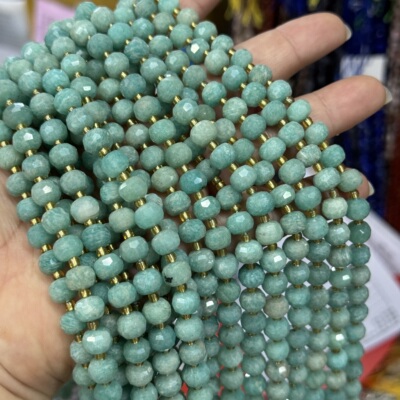 天然天河石约8*5mm散珠半成品Diy项链手链配珠