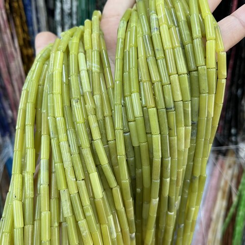 天然4*13mm南方玉圆管珠散珠半成品一条diy锁骨链手链配珠