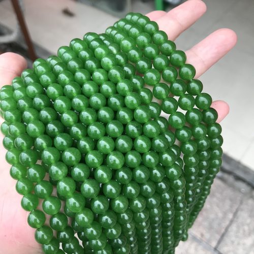 恒克森散珠帝王绿色圆珠