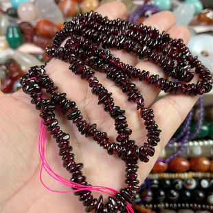 天然干净随型石榴石78厘米长6mm左右散珠半成品配珠
