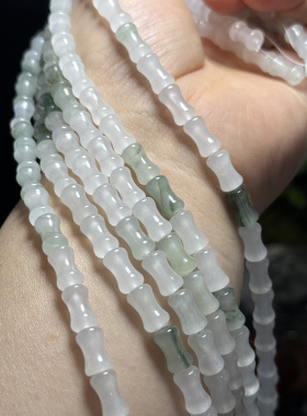 6*10mm天然石天山翠竹节散珠半成品Diy项链手链配珠饰品串珠