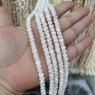 天然马蹄螺贝花生珠单颗尺寸3 6mm散珠半成品配件手工串珠饰品包