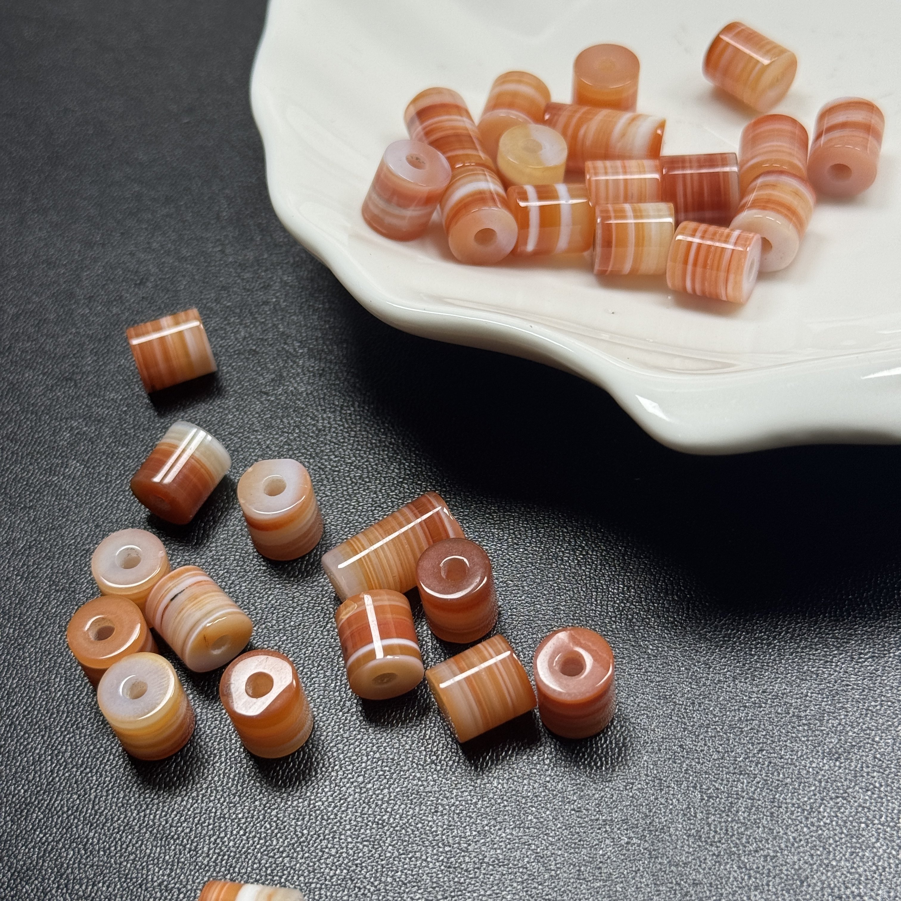 3颗/天然三文鱼玛瑙管珠约9*10mm散珠Diy项链手链配珠大孔道,饰品/流行首饰/时尚饰品新,奇石,淘宝优惠券,粉丝福利购,淘宝优惠卷