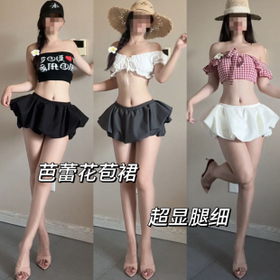 短裙百褶裙伞裙半身裙蛋糕风 防走光安全裤 一只予 芭蕾花苞裙