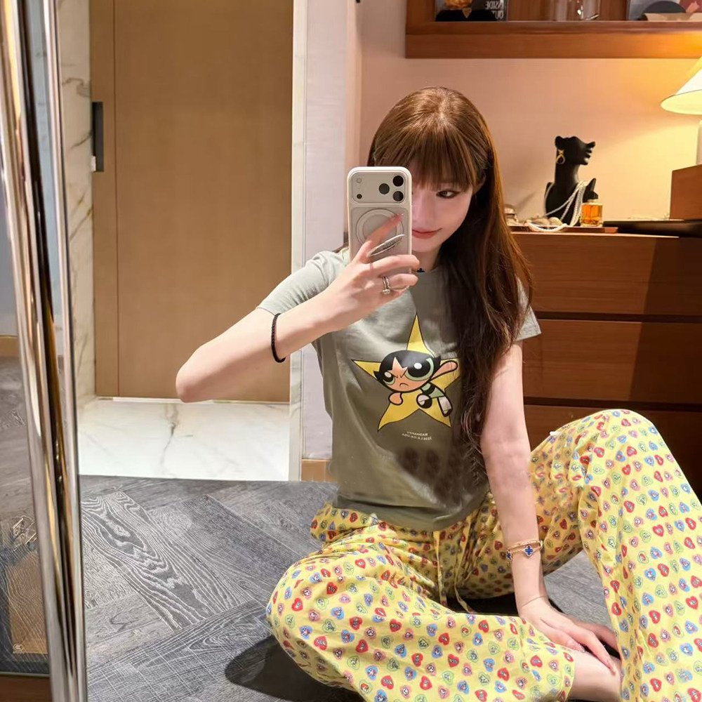 卡通印花短袖T恤女夏2026新款小众设计感减龄宽松chic上衣