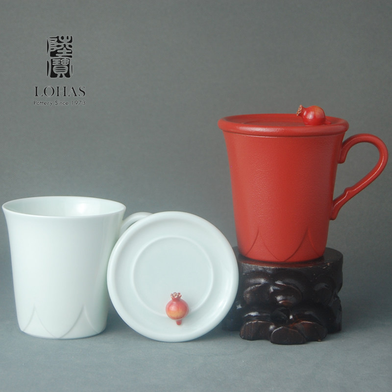 陆宝仿石釉耐高温陶瓷中式茶水杯