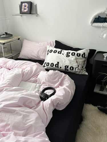 四件套百分百纯棉ins混搭风