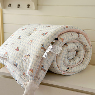 云朵被 A类针织棉豆豆绒星星春秋被加厚冬被柔软可水洗被芯1.8m床