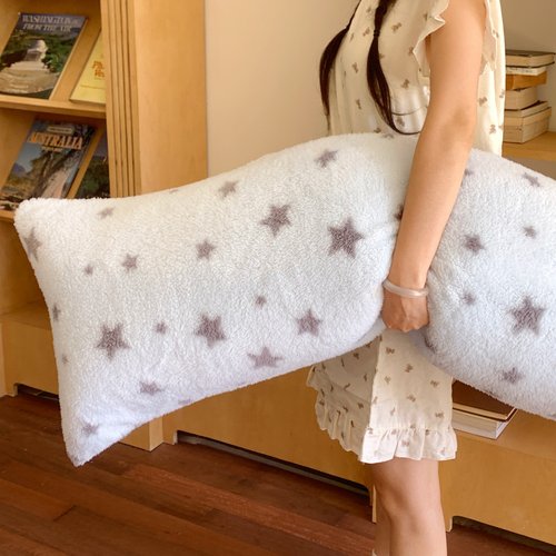 摇粒绒巨无霸长抱枕可拆洗