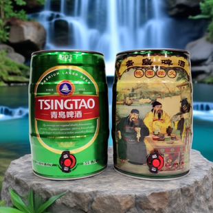 青岛啤酒桃园结义1903桶5LX2桶礼盒一厂青啤