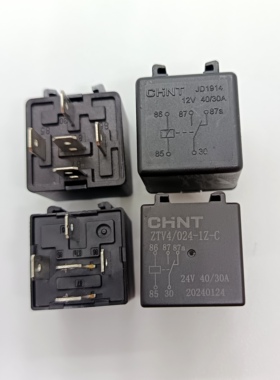 正泰 汽车继电器 12V24V5脚30/40A 油泵空调风扇灯光JD2914 /1914