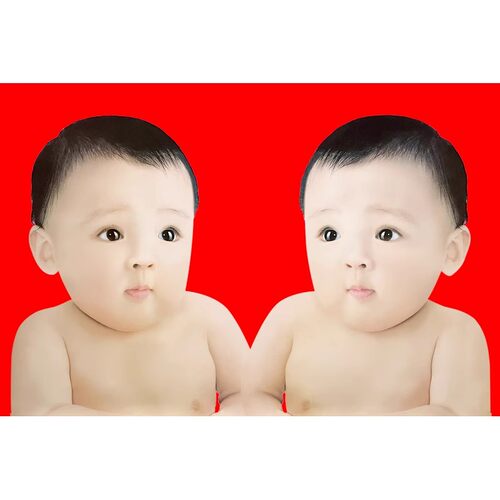 男宝宝图片婚房墙贴画龙凤双胞胎胎教海报宝宝画报婴儿照片孕妈画