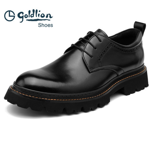 金利来超轻厚底英伦正装皮鞋男