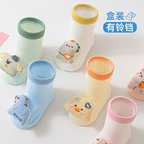 夏季薄款婴儿袜子棉透气卡通公仔