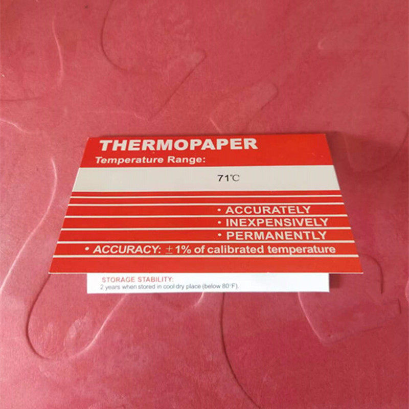 泰华施温度标签71度计温试纸酒店洗碗机测温纸厨房餐厅温度测量片