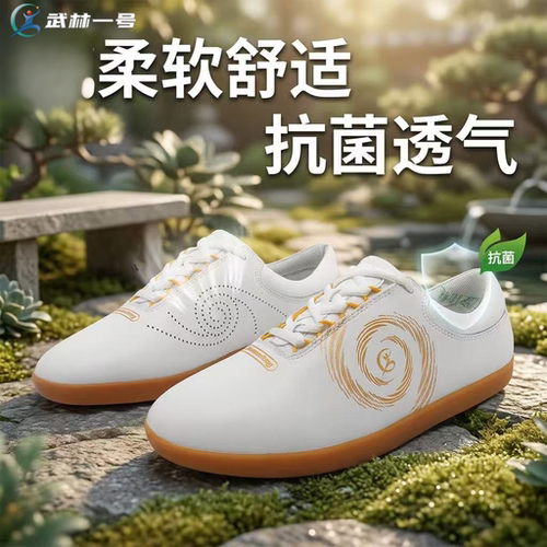 武林一号新款太极鞋女高端牛筋底专业太极拳八段锦晨练武术练功鞋