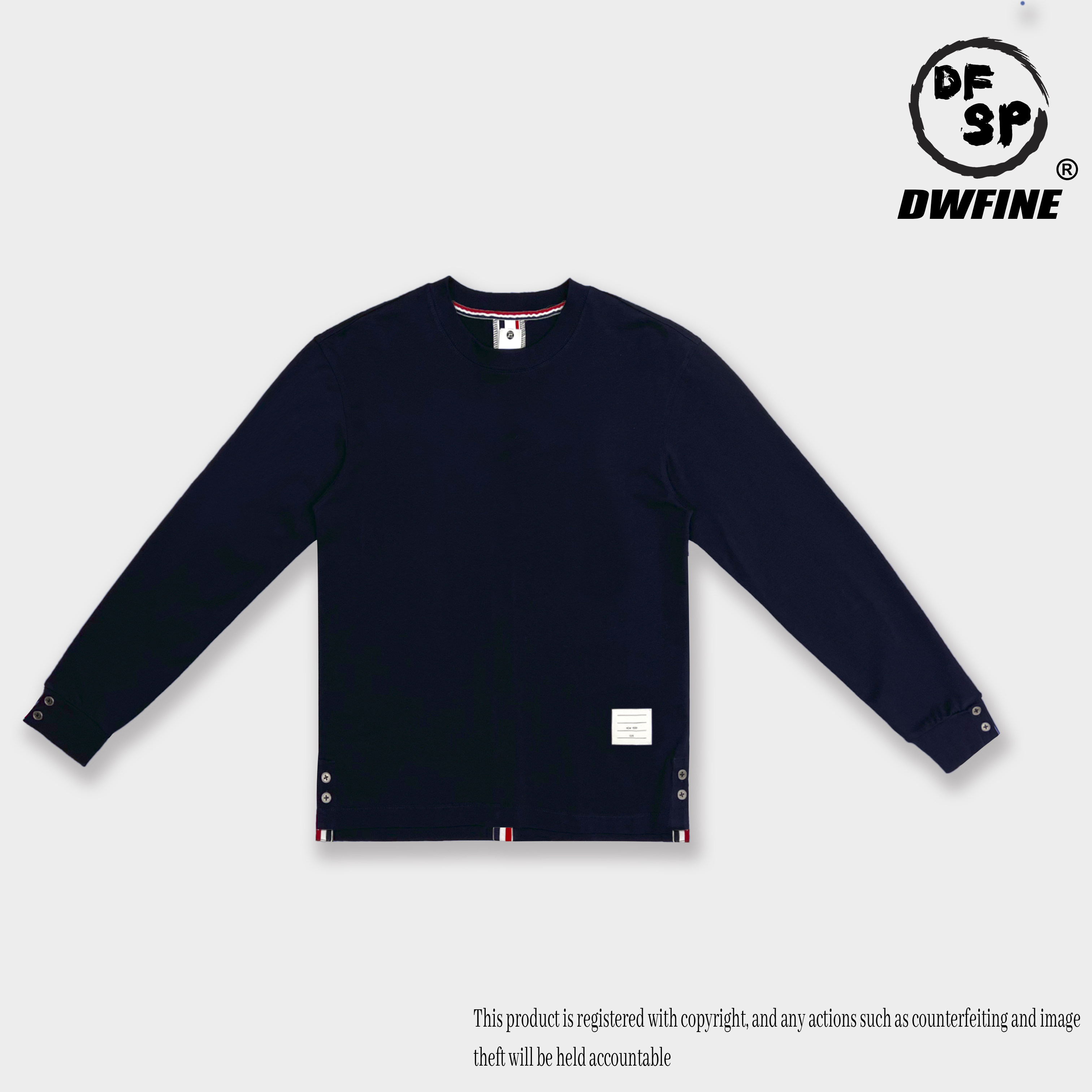 男装长袖打底潮流设计感黑色圆领上衣透气小众帅气情侣款打底T恤,男装,T恤,淘宝优惠券,粉丝福利购,淘宝优惠卷