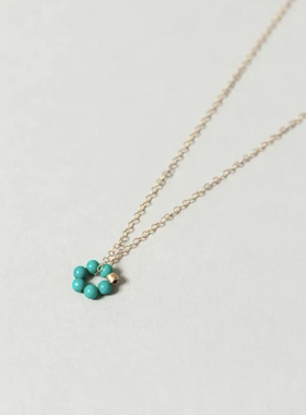 MINI BLOOM 美国进口14K金绿松石项链