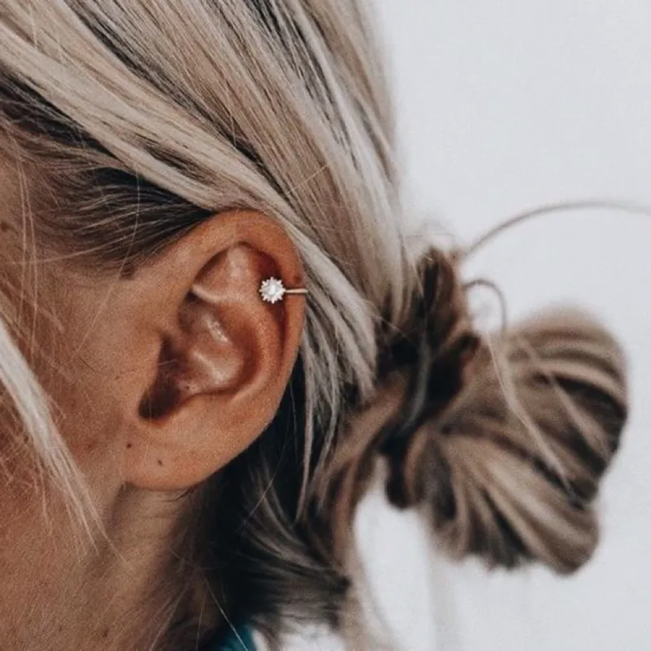 MINIBLOOM纯银星芒耳骨夹甜酷