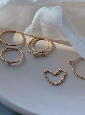 14K包金极简百搭叠戴戒指