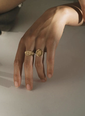 MINIBLOOM 植物系草本纯银戒指小清新树叶戒指小众轻奢高级感叠戴