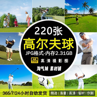 高清JPG高尔夫球图片洞球挥杆打球户外休闲生活运动健身摄影素材