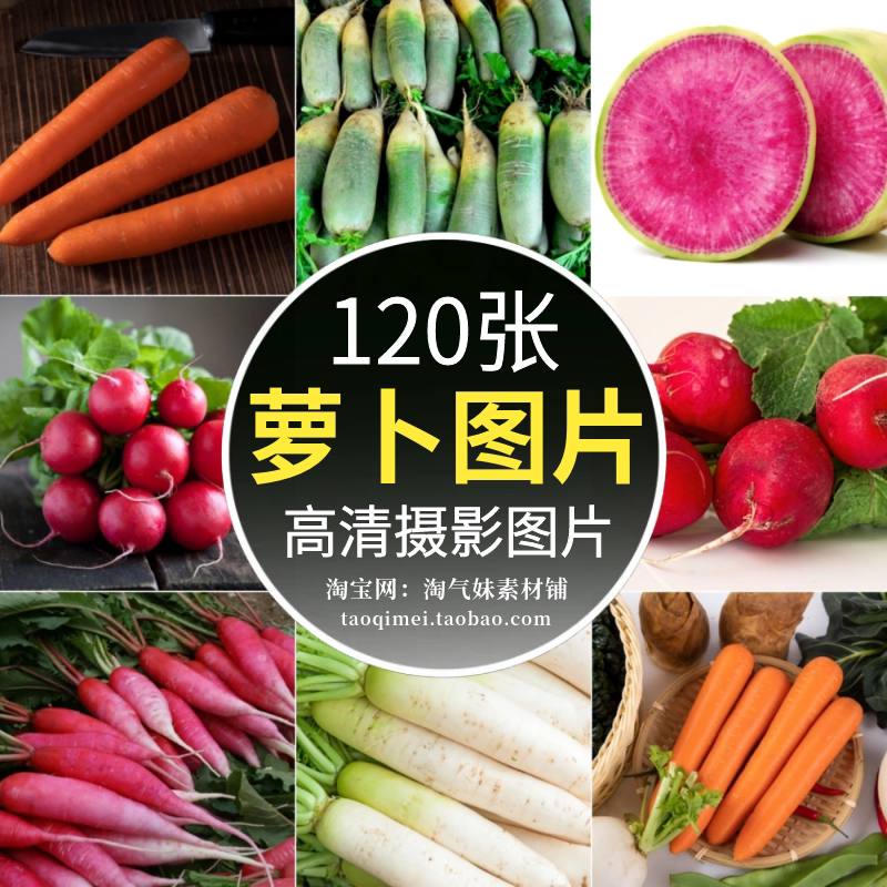 高清jpg萝卜图片白萝卜胡萝卜水果萝卜心里美绿萝卜蔬菜摄影素材