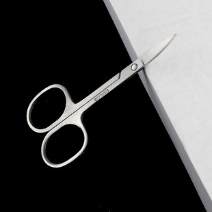 美容美甲化妆睫毛小剪刀不锈钢鼻毛剪尖弯翘头眉剪幻彩修眉工具