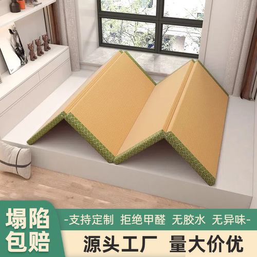 夏季凉席地垫榻榻米垫子定制日式垫子学生家用可折叠午休打地铺垫